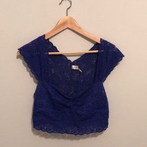 Free People blue bralette/crop top